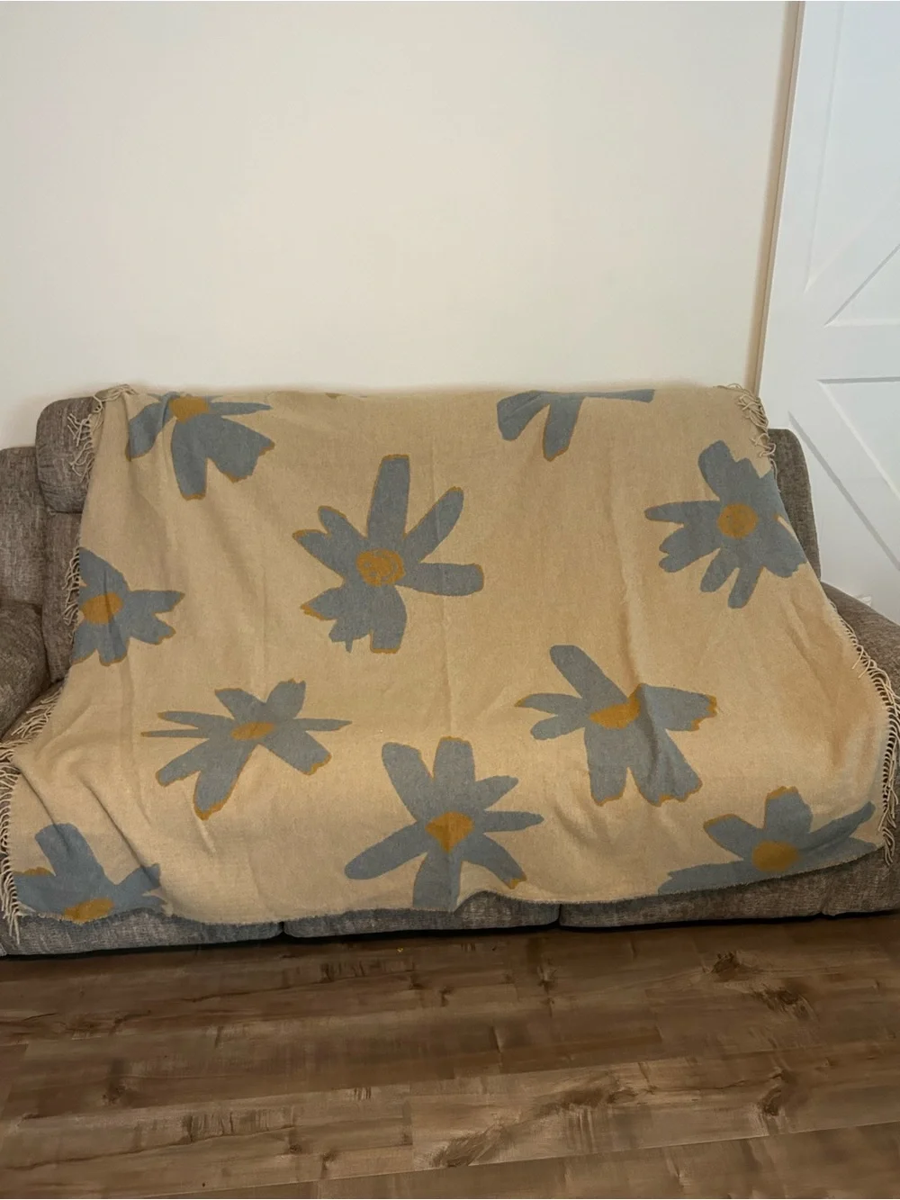 Sack Cloth & Ashes Floral Reversible Smiley Blanket